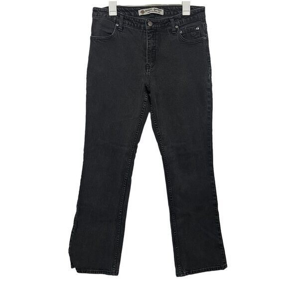 Harley Davidson Black Boot Cut Riding Jeans - Picture 1 of 6